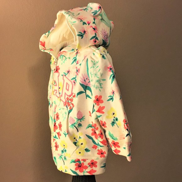 BABY GAP Floral Zip Hoodie   3-6 Months - Picture 9 of 12